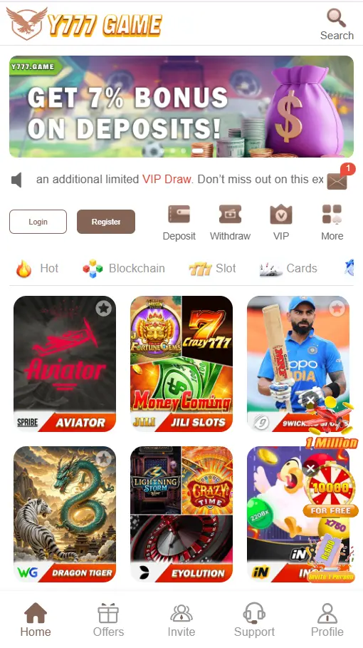 Y777 App Download (trusted Real Earning Game)